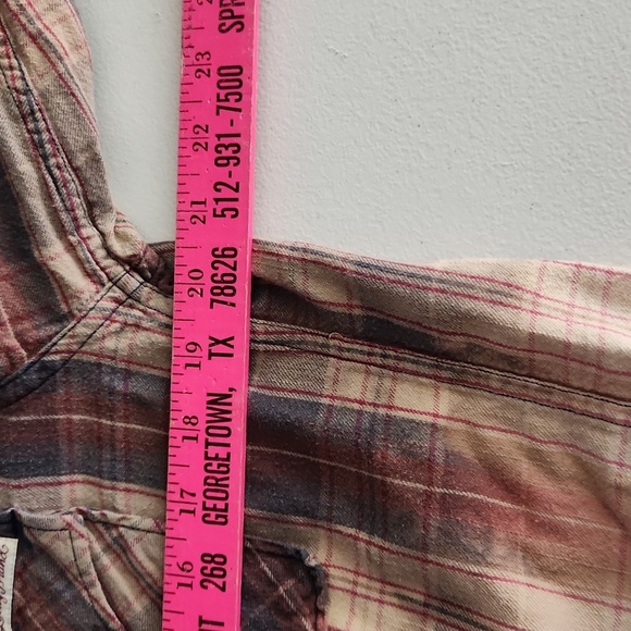 Lucky Brand Mens Size M Snap Shirt LS Bleach Dipped Distentive Western - Picture 8 of 8